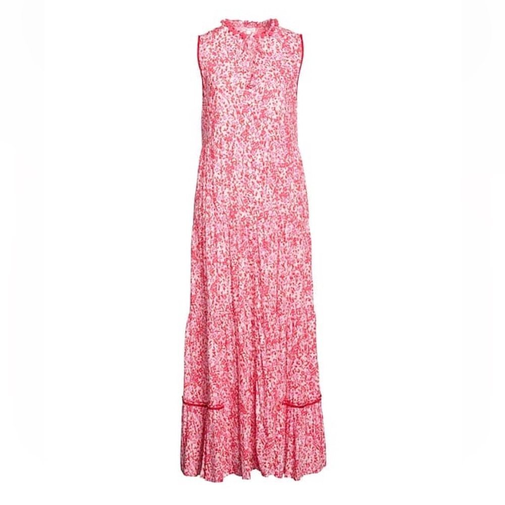 Poupette St. Barth Pink Floral Maxi Dress